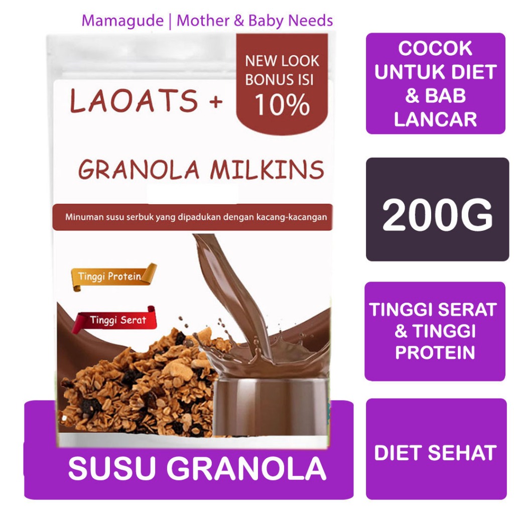 

Granola Snack Diet Timur Tengah Laoats (200g)