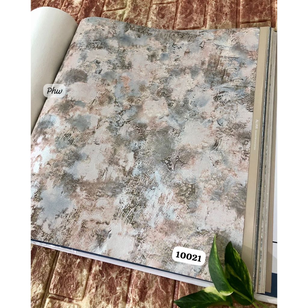 WALLPAPER DINDING MOTIF POLOS ACIAN TEMBOK CAT SEMEN ABSTRAK ABU CREAM ALIAN