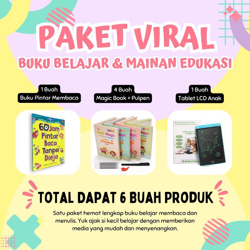 

Paket Hemat Buku Belajar Membaca Menulis Motorik Anak Satu Set Lengkap