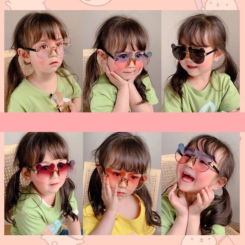 KACAMATA ANAK LAKI LAKI PEREMPUAN BERUANG POLOS 2 WARNA / KACAMATA ANAK POLOS UNISEX