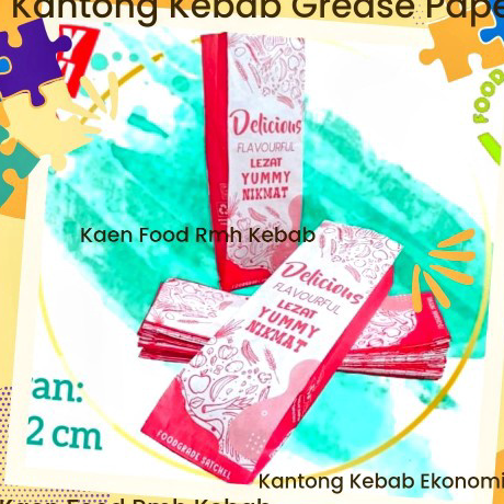 

RLBX7546 Bungkus Kebab ekonomis merah Hijau 50 pcs- Kantong Kebab-Kemasan Kebab 50 lembar