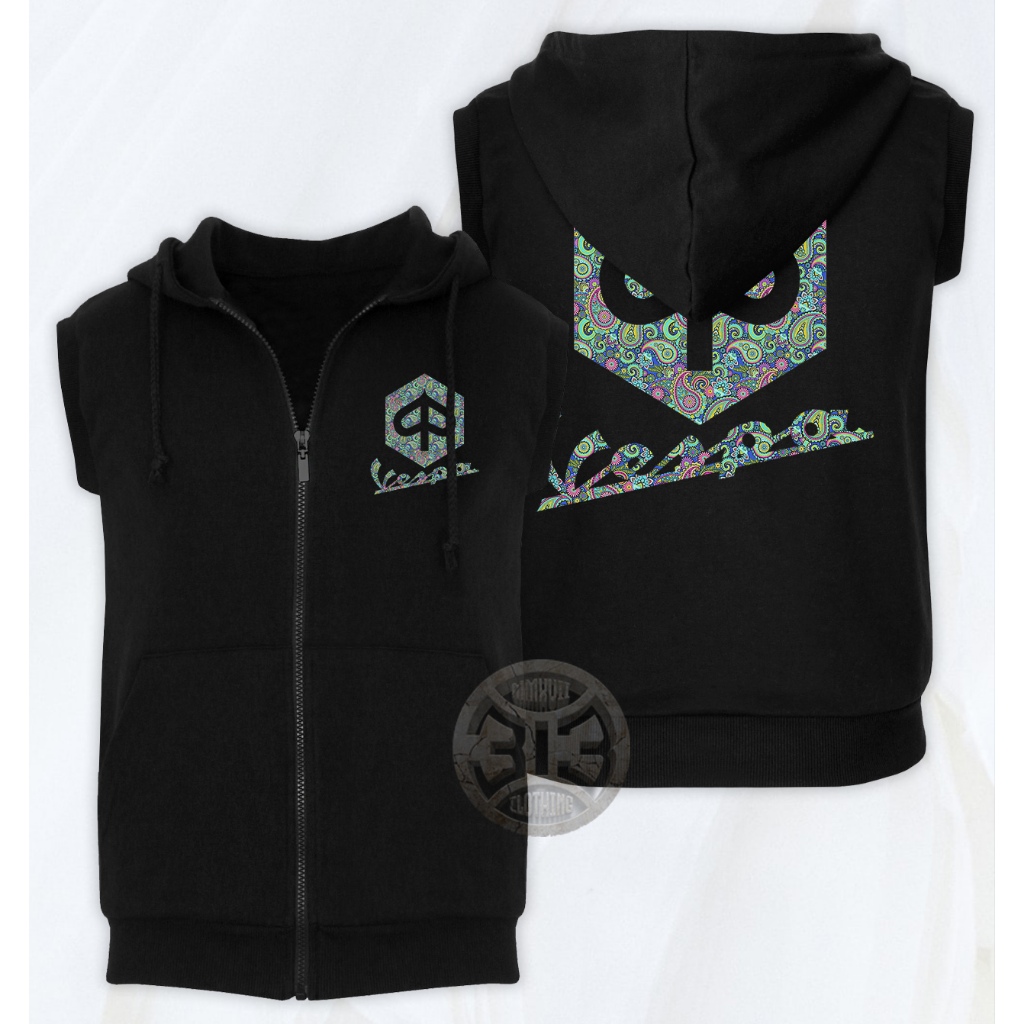Jaket Rompi Vespa Paisley Batik Jaket Vest Vespa Batik Piaggio Paisley