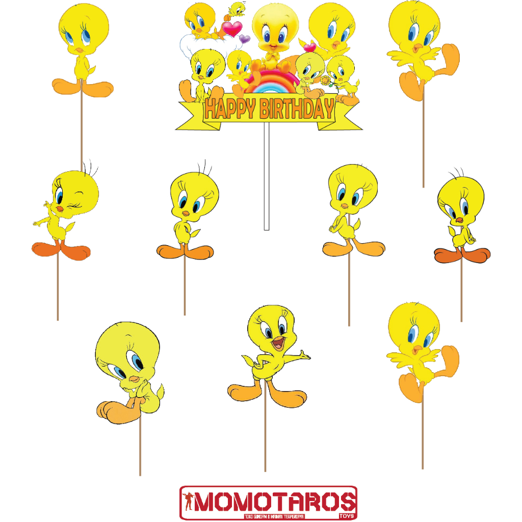 Topper cake Tweety solo NEW isi 10 pcs