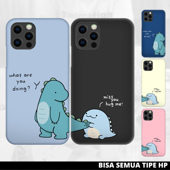 PESENCASE - Premium Casing Case Couple Kartun Dino Lucu All Type Iphone Samsung Realme Oppo Vivo Xia