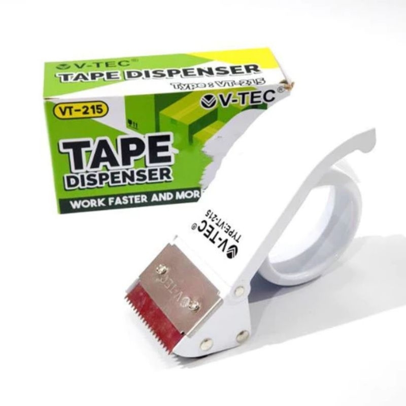 

Dispenser Lakban / V-Tec Tape Cutter 2 Inch Besi Stainless Tempat Roll Cutter VT 214 215