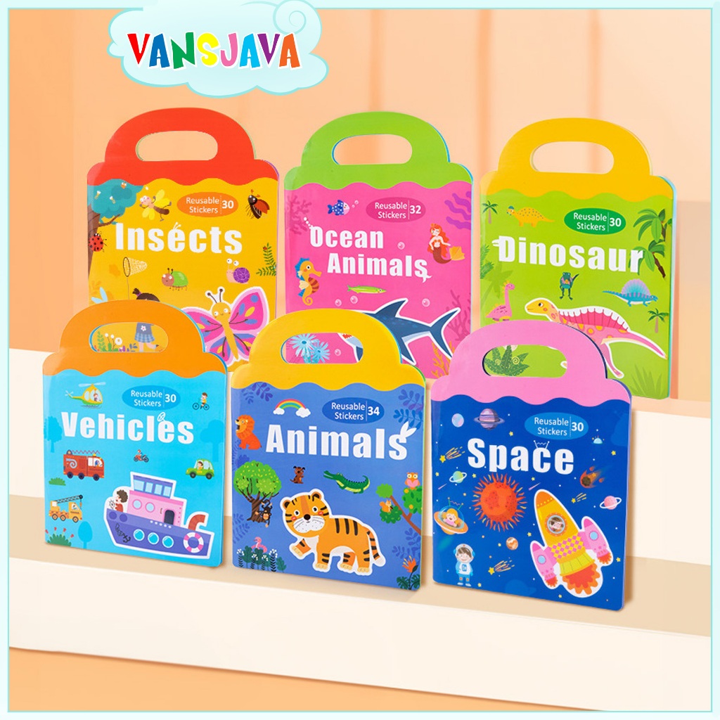 

VANSJAVA- Buku Magnet Anak / Buku Stiker Magnet / Magnetic Book / Reusable Sticker Book / Buku Stiker Magnet / Kado / Hadiah