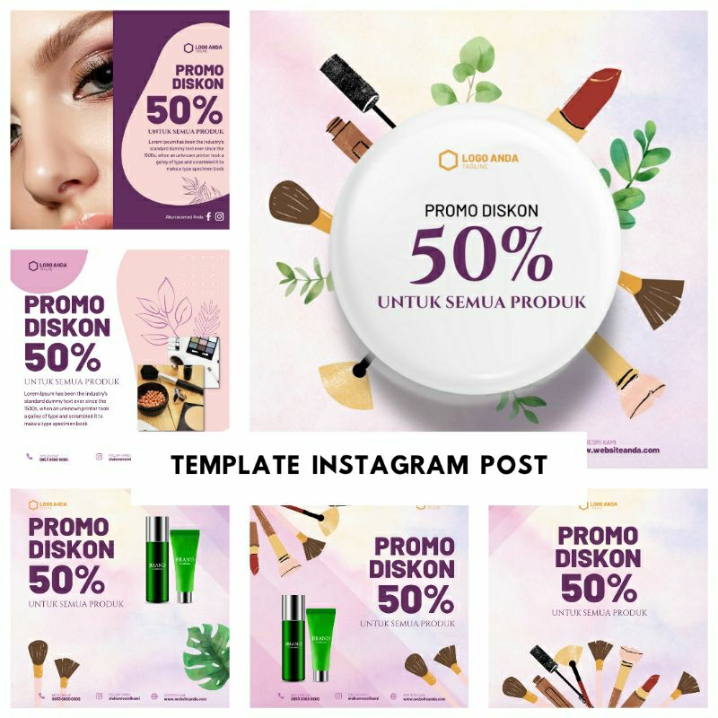 Template Instagram Post, Feed Instagram, Instastory isi 30