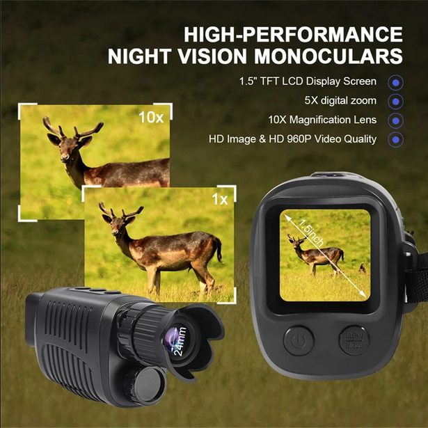Teropong Monokular Digital 1.5 Inch Night Vision APEXEL APL-NV007