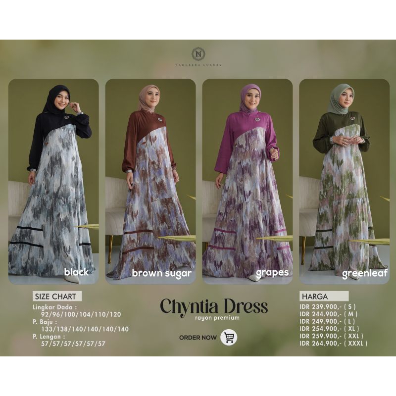 Gamis Nadheera Luxury Terbaru Promo 2023 ✅ CHYNTIA Dress READY STOK ✅ COD ✅