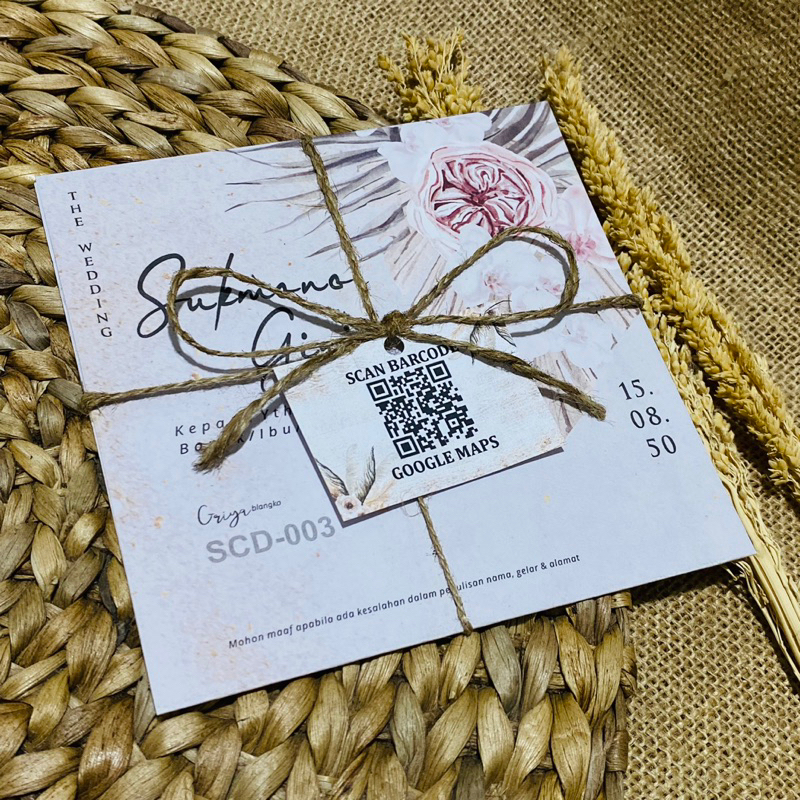 Undangan Tali Rami Rustic