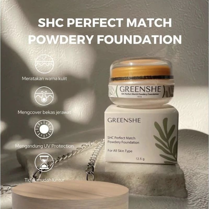GREENSHE SHC POWDERY FOUNDATION/ BEDAK SHC GREENSHE