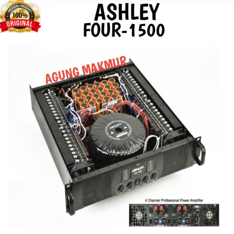 Power Amplifier ASHLEY FOUR-1500 Original -  Power Ashley Four 1500 - Power Ashley four1500 Original