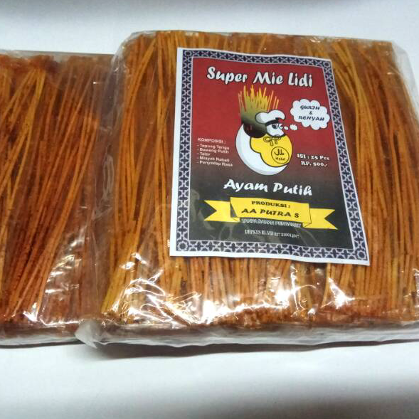 

☊↕⁑ mie lidi super 1pack isi 25pcs