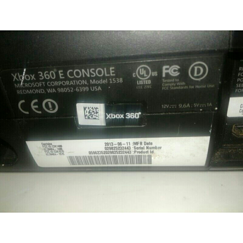 XBOX 360 CONSOLE E MODEL 1538