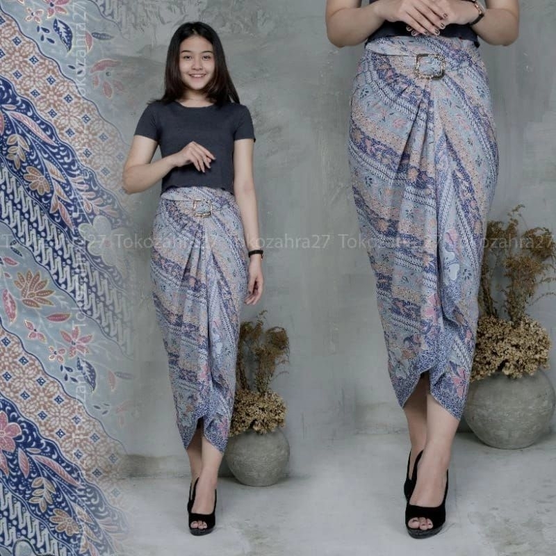 Rok lilit bahan adem jatuh