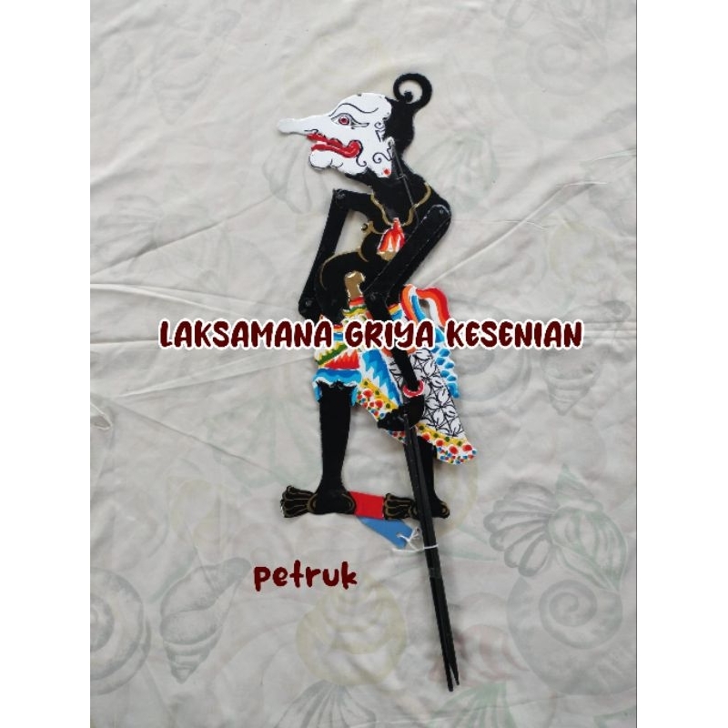 Wayang petruk punakawan / wayang pentas petruk / wayang kertas duplex petruk