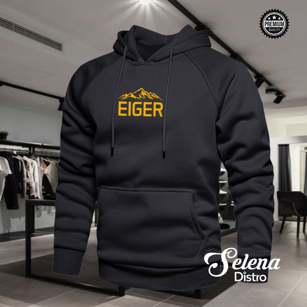 Hoodie Jumper 1205 Gunung Text Gold premium /Pria Wanita Quality Distro Sablon TERBAR hoodie terkere