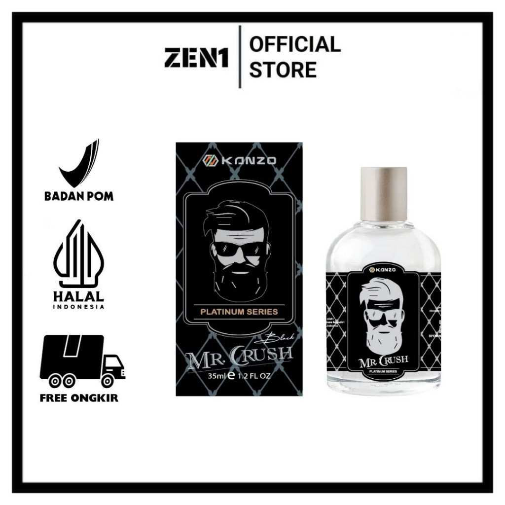 ZEN1 - [BPOM] MR CRUSH BLACK EDITION 35ML / PARFUM MR CRUSH BLACK 35ML / PARFUM PRIA WANGI TAHAN LAM