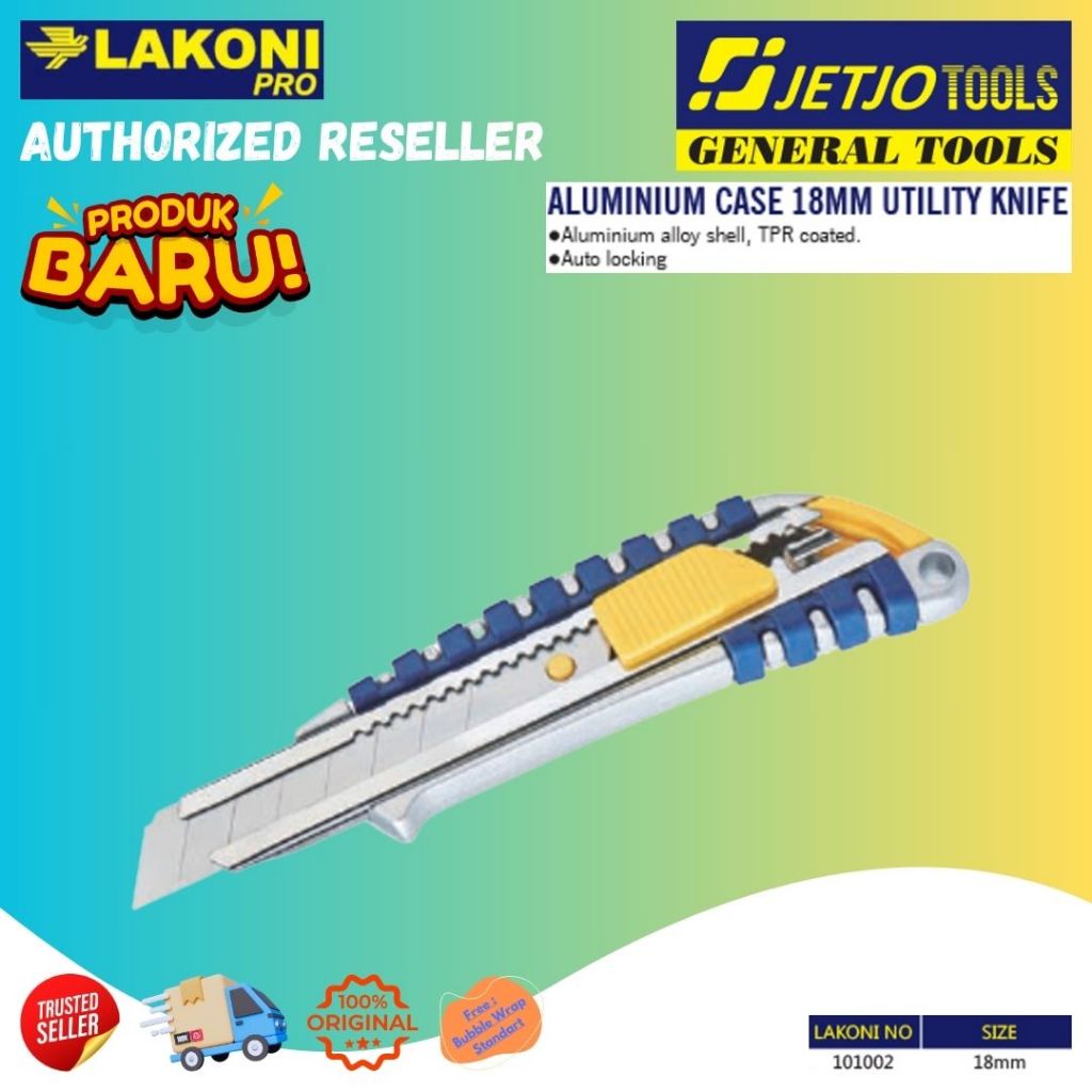 

Pisau Cutter Alumunium Case 18mm 101002 Lakoni Pro