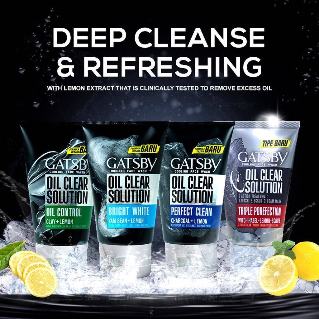 GATSBY Cooling Face Wash 100gr | Pembersih Wajah Pria
