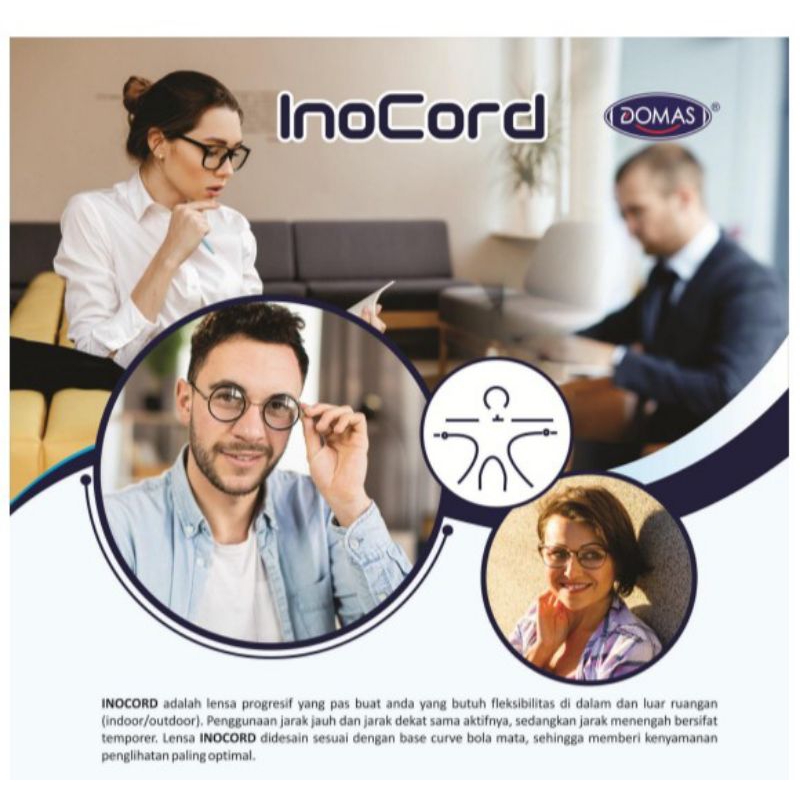 LENSA PROGRESIF BLURAY BLUEGARD DOMAS INOCORD ANTI SINAR BIRU LAYAR GADGET UNTUK UMUR 40 TAHUN KEATA