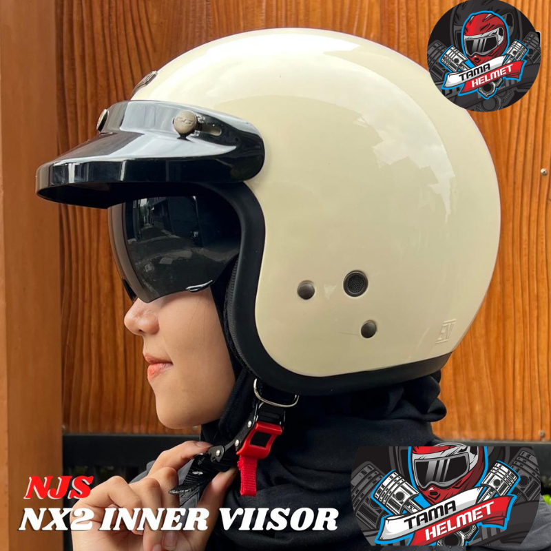 NJS NX2 HELM RETRO DENGAN INNER VISOR