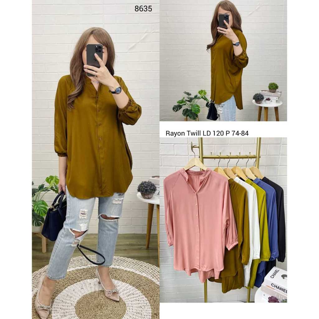 KEMEJA KAYAKA Cewe Polos Rayon