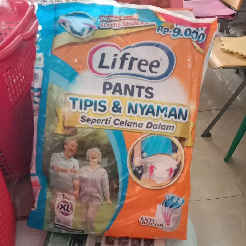 Popok dewasa , Pampers LIFREE ukuran XL