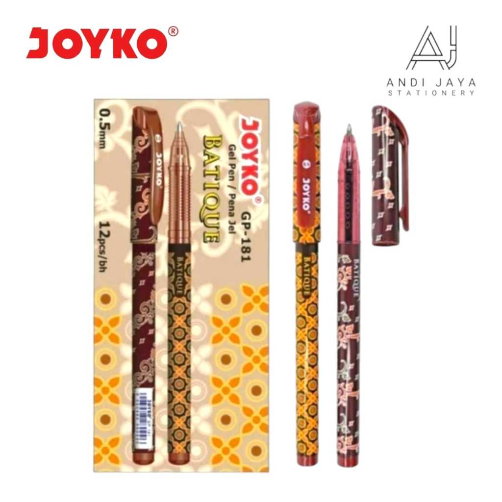 

Ball Pen / Pulpen Gel / Pulpen Batik Joyko /Pen Joyko BP-181 Batique 0.5mm 1pak (12pcs)
