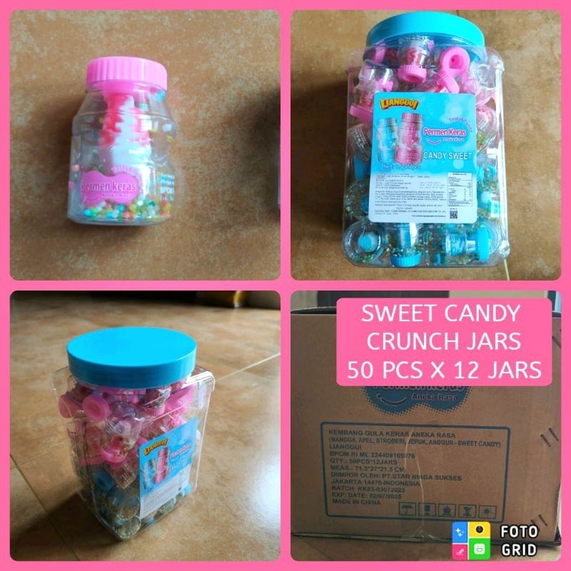 

Permen Cemilan Snack Crunchy Kriuk Toples Jar Botol Mainan Anak Murah (isi 50 pcs)