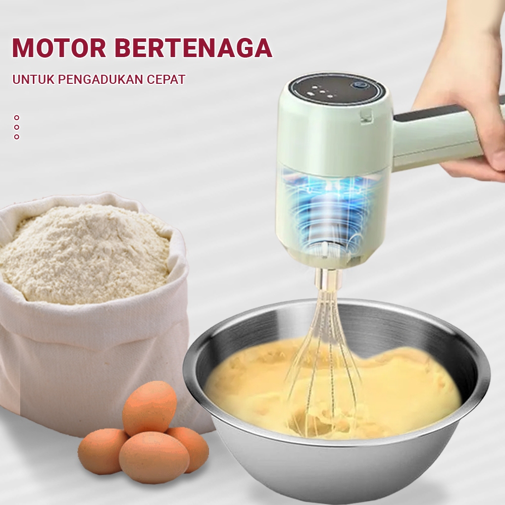 2 in 1 Hand Mixer Dan Chopper Wireless/Mixer Tanpa Kabel