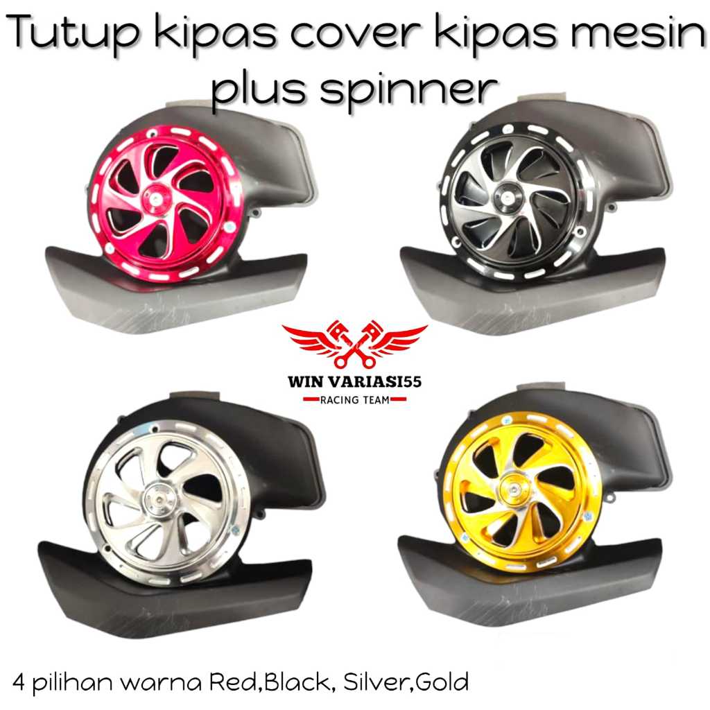 TUTUP KIPAS COVER KIPAS MESIN PLUS SPINNER YAMAHA FAZZIO FREEGO GEAR 125 WINVARIASI55