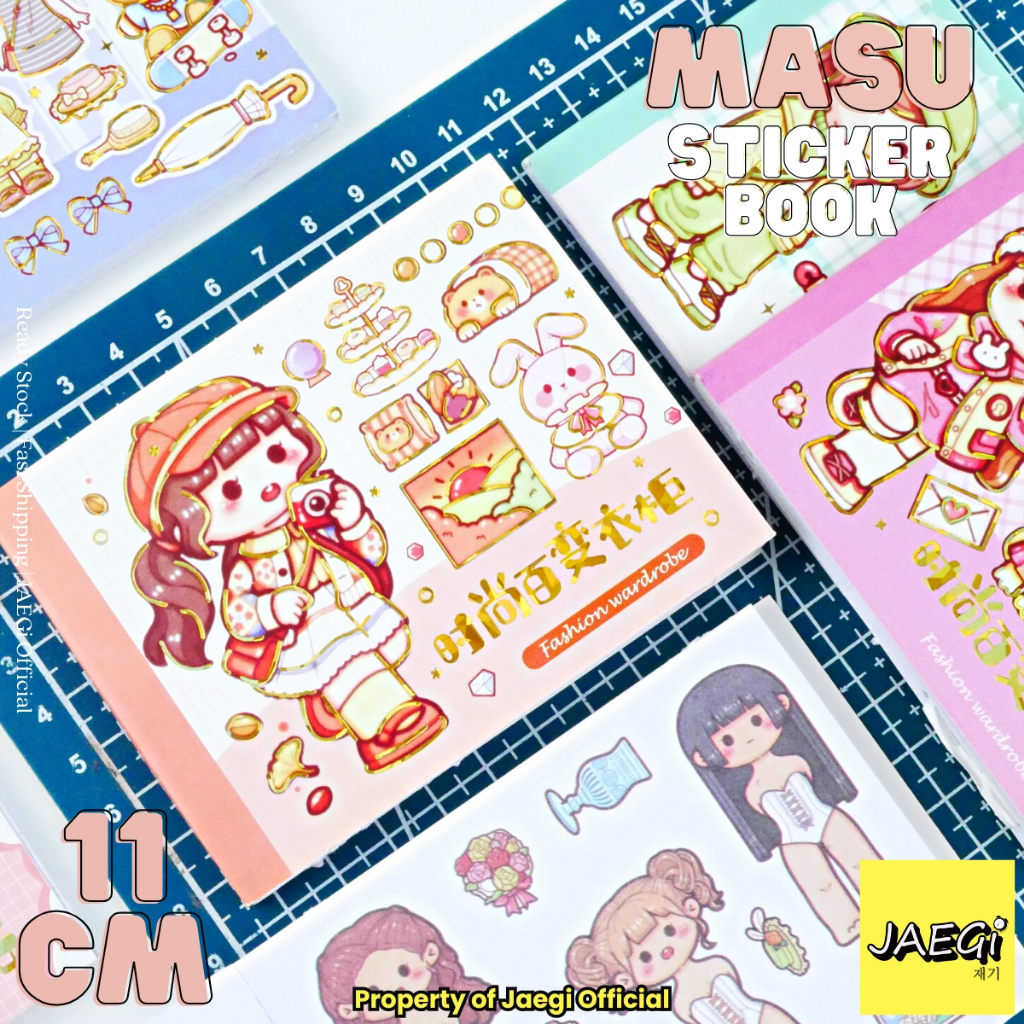 

JAEGi - Mini Note Book Sticker Masu Fashion Edition 20 Lembar Premium Cute