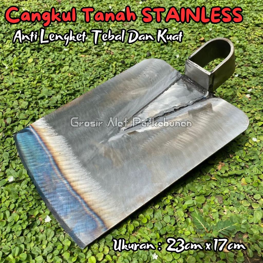 Cangkul Bahan Stainless Anti Karat/ Cangkul Pacul Baja Stainless Anti Lengket/ Sekop Ganco Sawah Tah