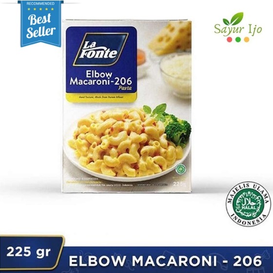 

La Fonte Elbow Macaroni 225 Gram Pasta Makaroni Skotel Keju Instant