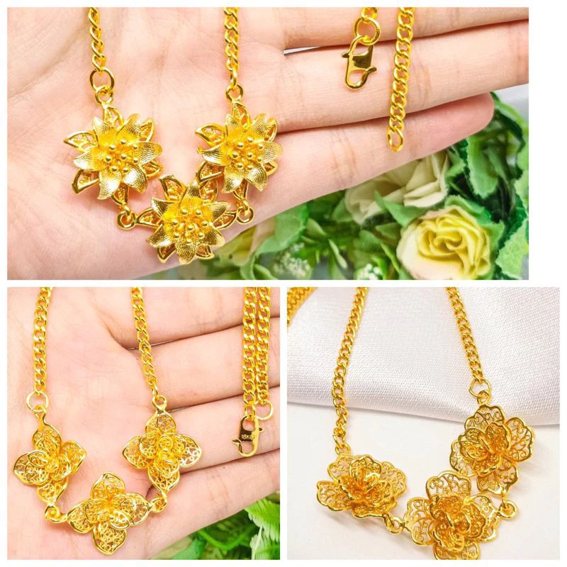 Kalung+liontin lapis emas 24k