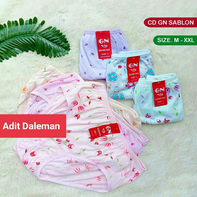 CD GOLDEN NICK SABLON BUNGA TERMURAH / Celana dalam wanita GN 937s motif bunga jumbo nyaman dipakai