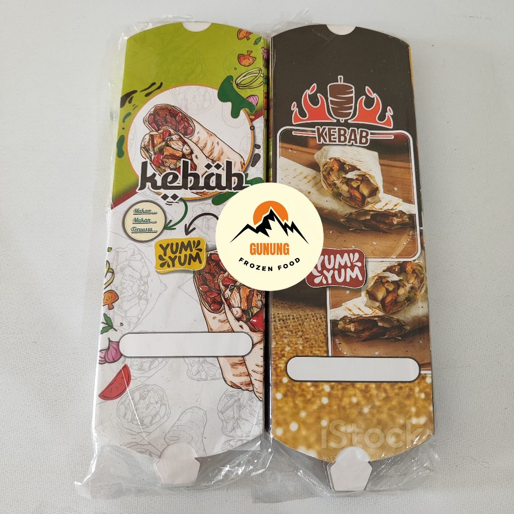 

Kemasan / Kotak Kebab Panjang isi 20
