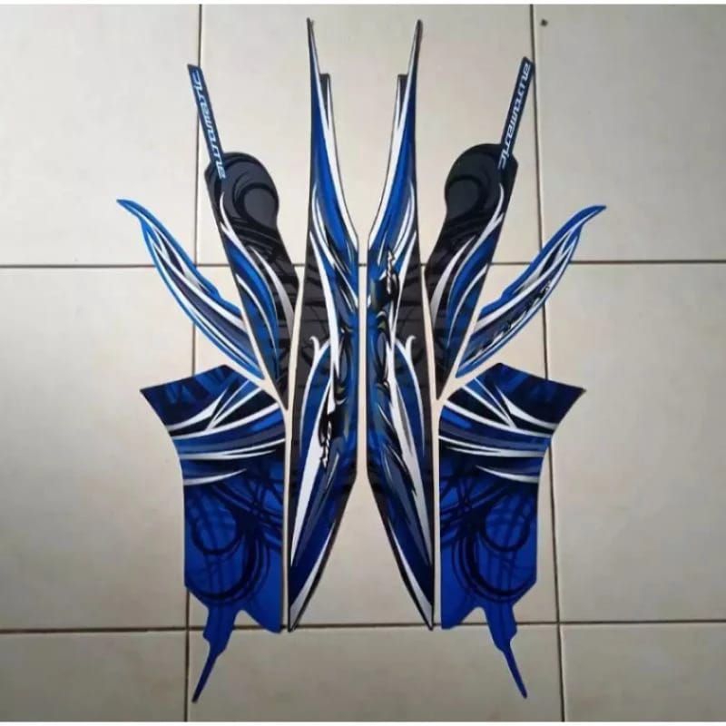 Striping stiker Mio soul karbu 2009 biru full body