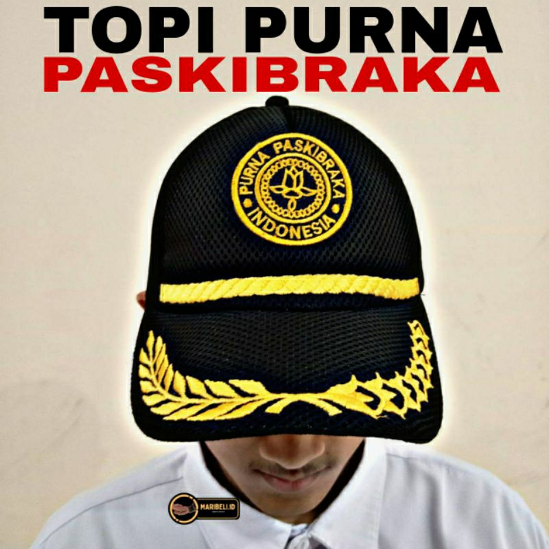 TOPI PASKIBRAKA - PURNA PASKIBRAKA INDONESIA BORDIR PADI KAPAS