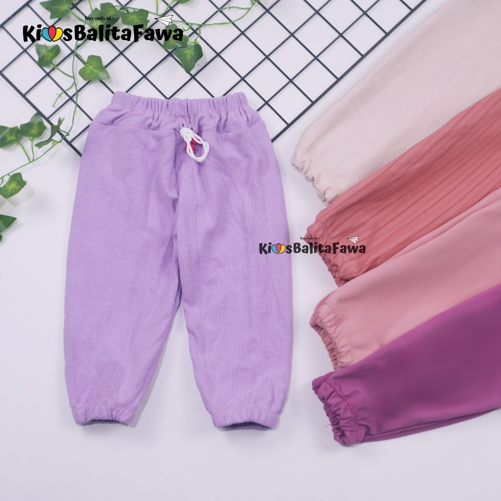(Anak Perempuan) Jogger Molly Uk 1-12 Tahun / Joger Pants Celana Panjang Anak Perempuan Murah Polos 