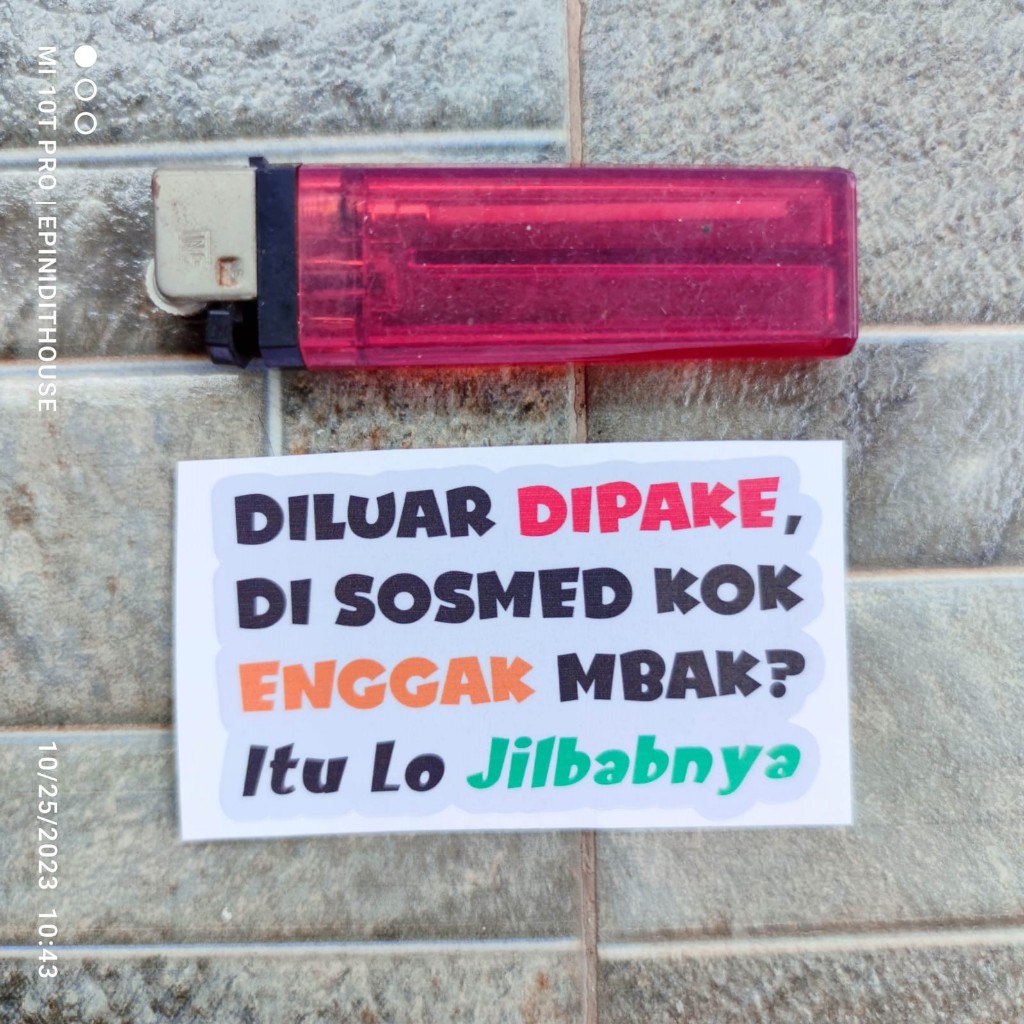 

Stiker Kata Diluar Dipakai Sosmed Jilbab Humor Lucu Viral Meme Vinyl
