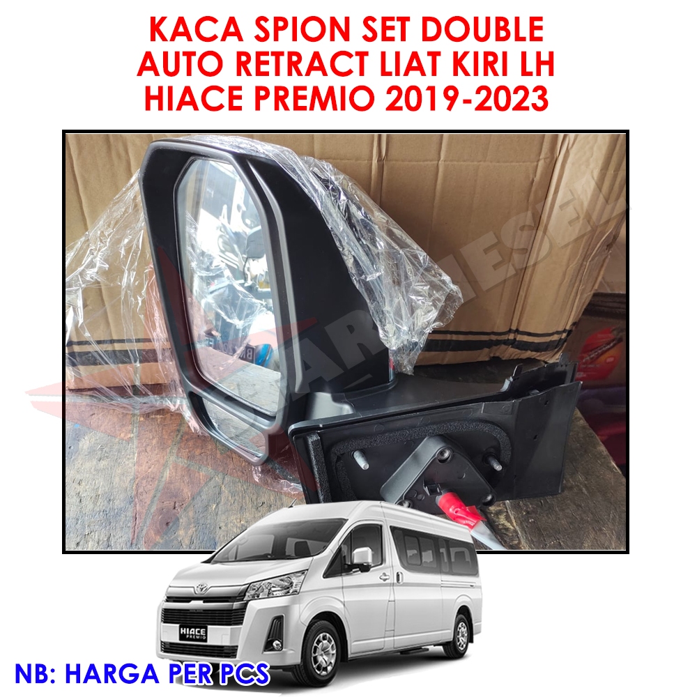 SEPION AUTO LIPAT KIRI HIACE PREMIO MIRROR ASSY HIACE LH PREMIO CROME CERMIN
