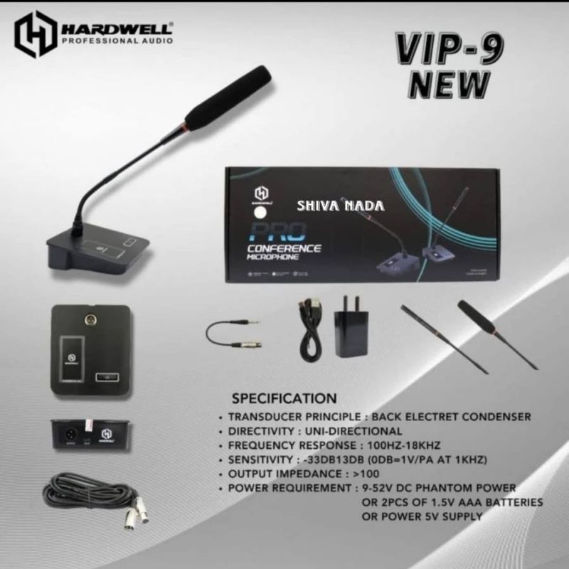 Mic Kabel Meja Hardwell VIP 9 Original Mic Meja Kabel