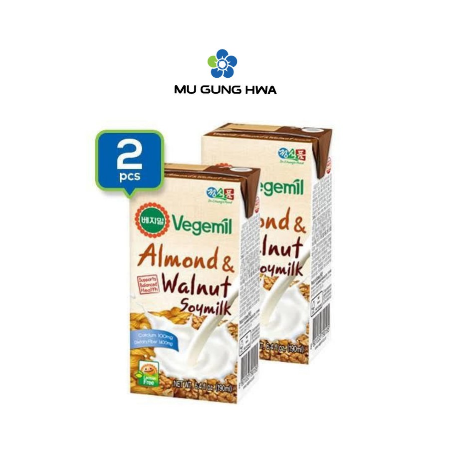 

Vegemil Almond & Walnut Soymilk - 190ml /2pcs