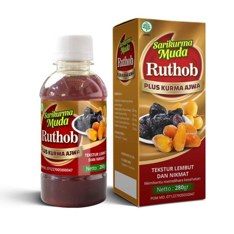 Sari kurma muda ruthob plus kurma ajwa