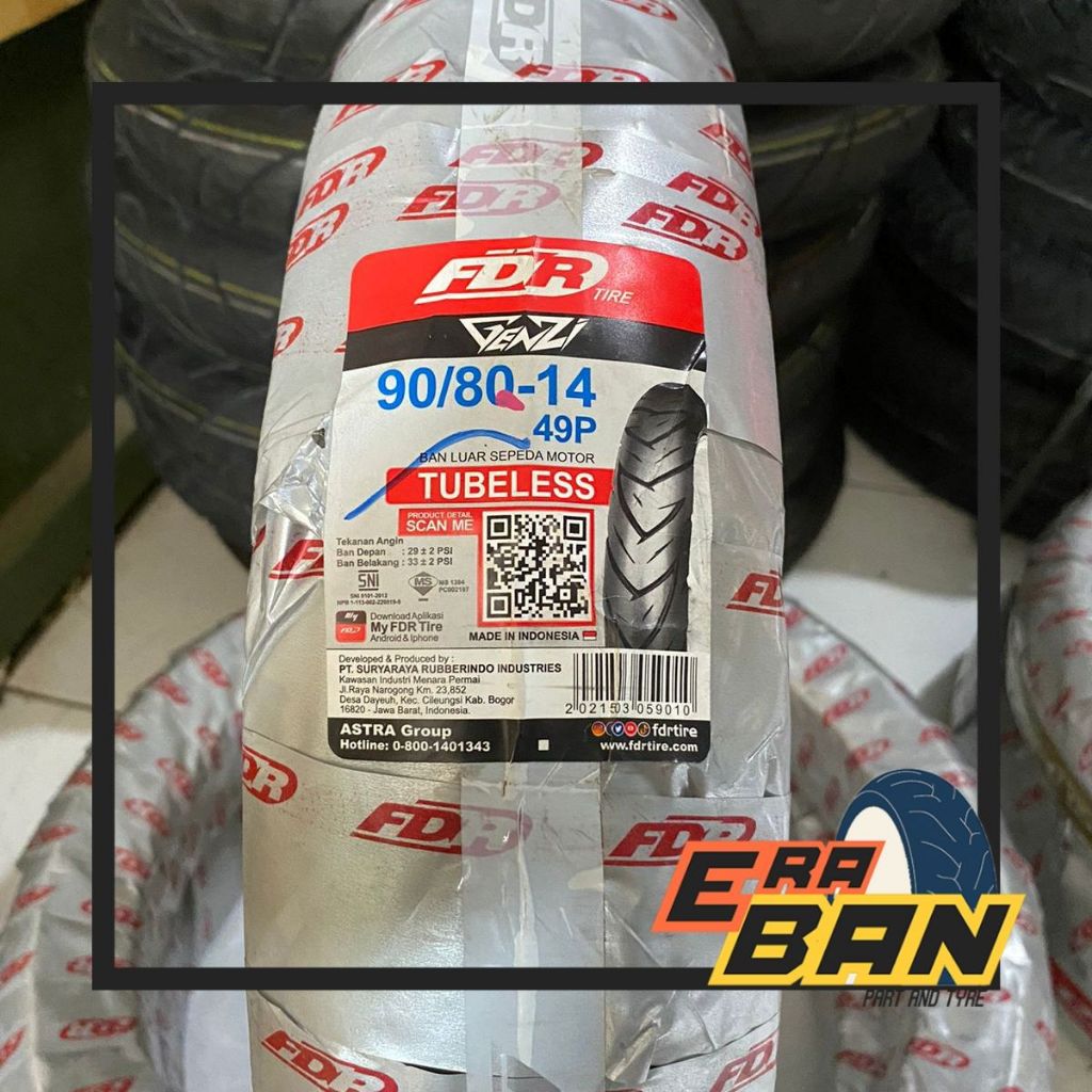 BAN LUAR FDR GENZI 90 80 RING 14 TUBELESS