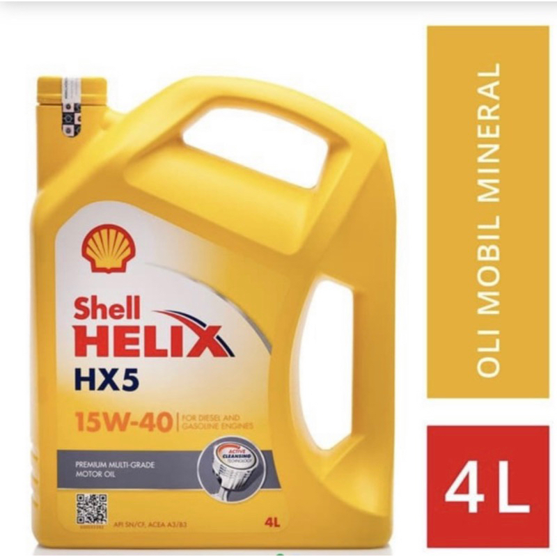Oli Shell Helix Hx5 4 Liter 15W-40 Original 100%