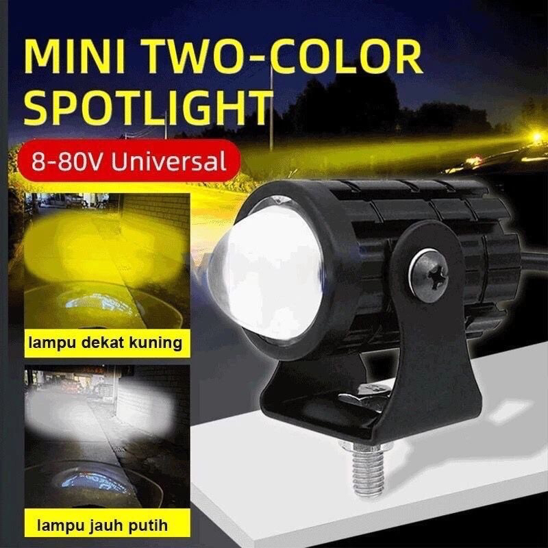 Lampu Tembak Laser Led Mini 2 Warna - Lampu Tembak Sorot Foglamp Mini  /lampu tembak laser/lampu tem