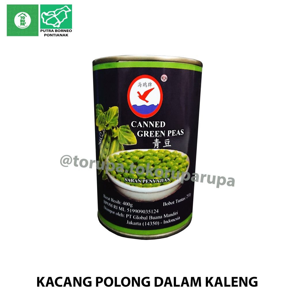 

Kacang Polong Hijau Kaleng 400gr / Canned Green Peas / Herring Green Peas